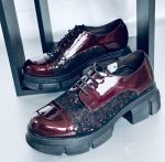 Pantofi piele naturala Eliza burgundy - imagine 4