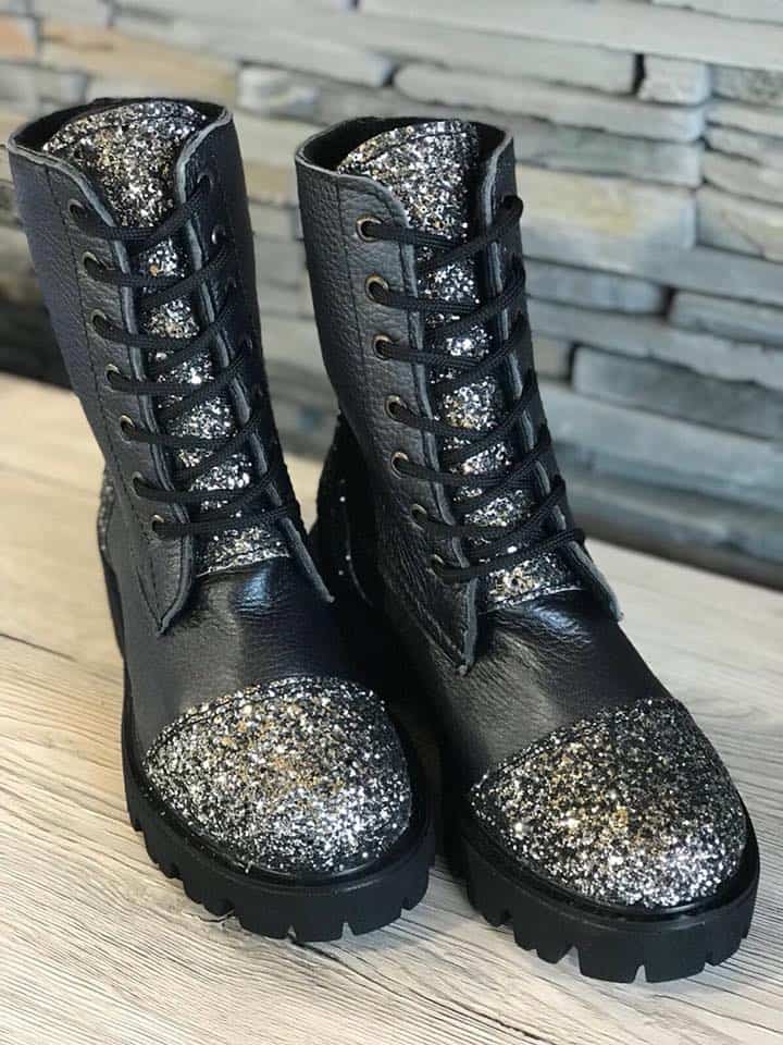 Bocanci-cu-varf-argintiu.jpg Bocanci piele naturala Alice - imagine 1