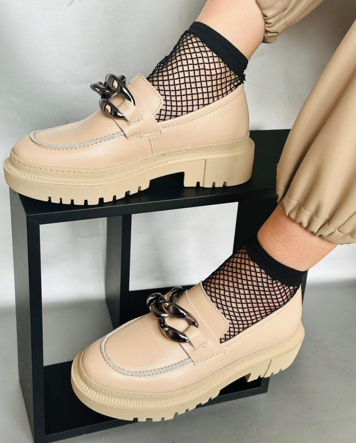 Espadrile piele naturala Faith nude - imagine 2
