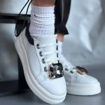 Pantofi piele naturala Elaine diamond