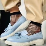 Espadrile piele naturala Clari blue