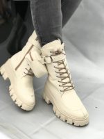 Ghete piele naturala Hamburg Cream - imagine 3