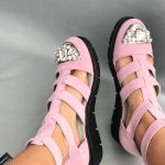 Sandale piele naturala Barbara Roze