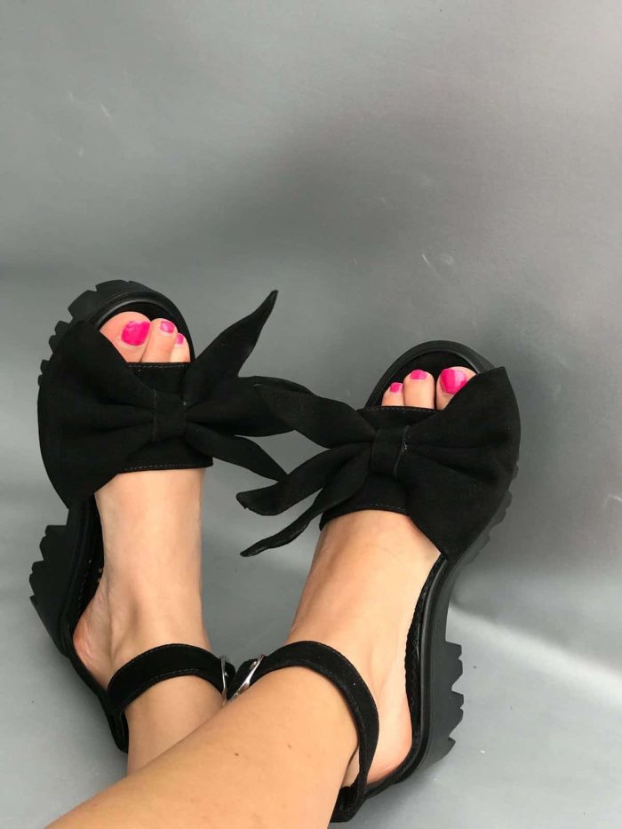 Sandale piele naturala Rosina Black - imagine 2