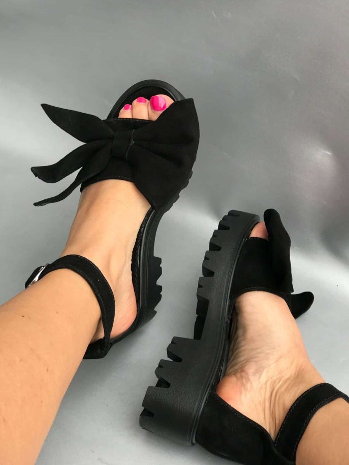 Sandale piele naturala Rosina Black - imagine 3