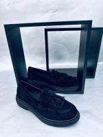 Espadrile piele naturala Clari velur negru - imagine 3