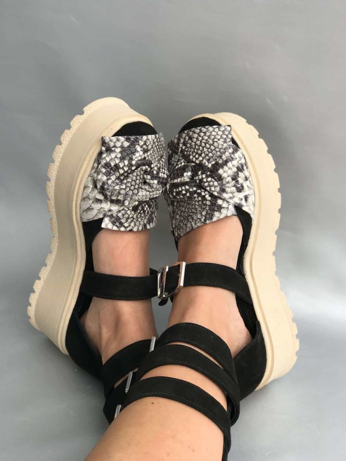 Sandale piele naturala Tournett Snake - imagine 2