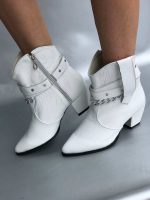 Ciocate piele naturala Larra White - imagine 2