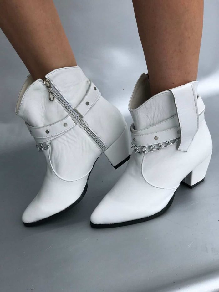 Ciocate piele naturala Larra White - imagine 2