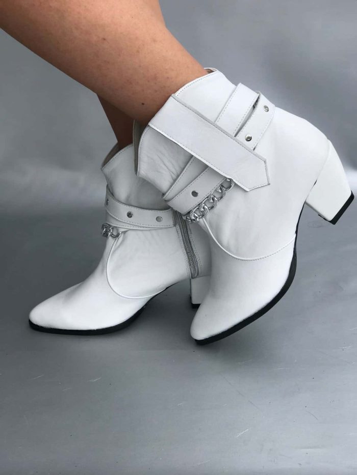 Ciocate piele naturala Larra White - imagine 3