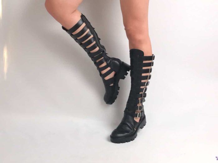 Sandale piele naturala Ioana Black - imagine 3