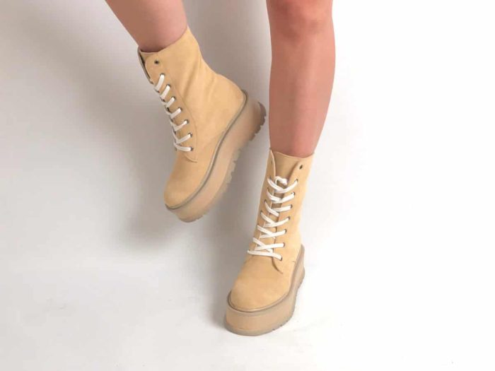 Ghete piele naturala Karamell - imagine 6