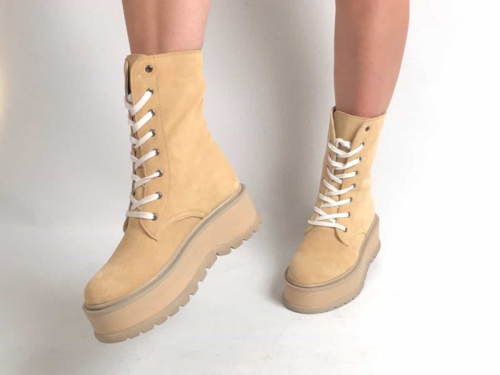 Ghete piele naturala Karamell - imagine 5