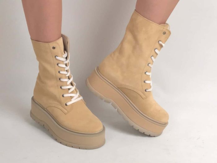 Ghete piele naturala Karamell - imagine 4