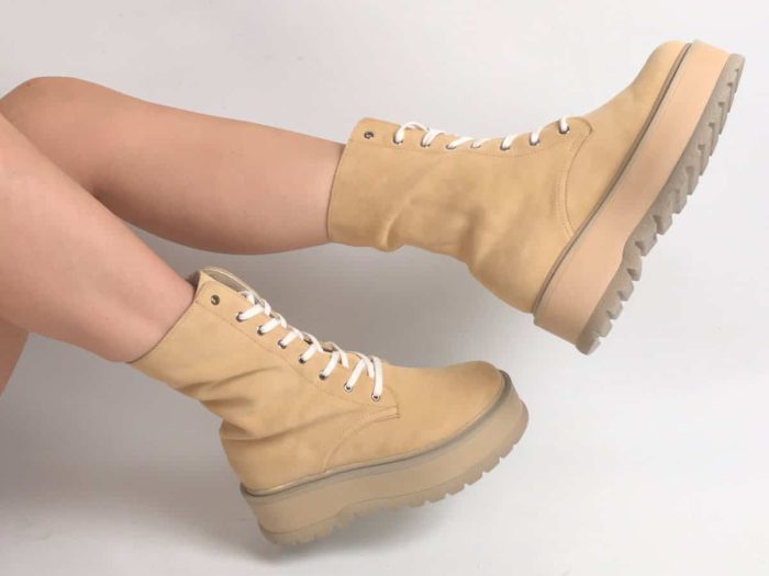 Ghete piele naturala Karamell - imagine 3