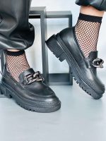 Espadrile piele naturala Faith black - imagine 2