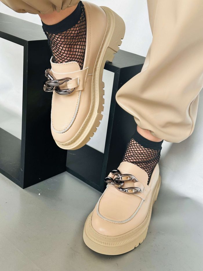 Espadrile piele naturala Faith nude - imagine 4