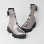 Ghete piele naturala Grey