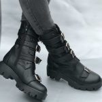 Ghete piele naturala Dallana Black