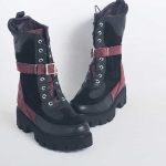 Ghete piele naturala Burgundy