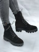 Ghete piele naturala Crema - imagine 2