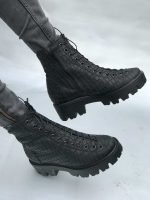 Ghete piele naturala Milgram Croco - imagine 3
