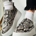 Pantofi piele naturala Glory snake