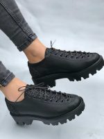 Pantofi piele naturala Marrena Black - imagine 2