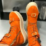 Botine piele naturala Pale Orange