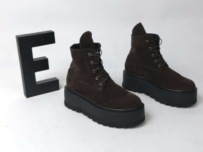 Ghete piele naturala Dark Brown - imagine 2