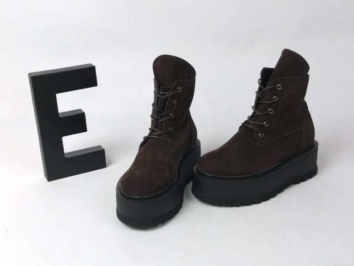 Ghete piele naturala Dark Brown - imagine 3