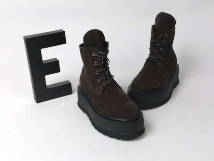 Ghete piele naturala Dark Brown - imagine 4