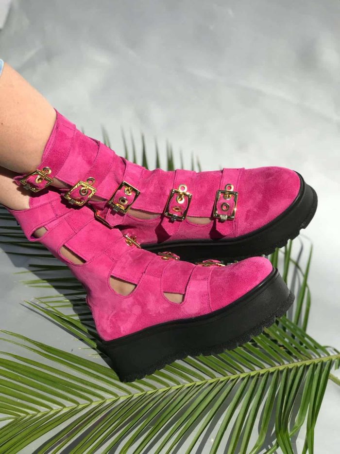 Ghete de vara piele naturala Iohanna Cyclam - imagine 2