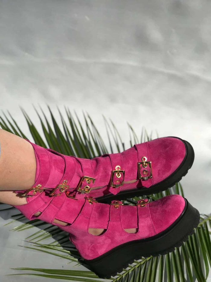 Ghete de vara piele naturala Iohanna Cyclam - imagine 3