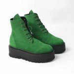 Ghete piele naturala Garden on black