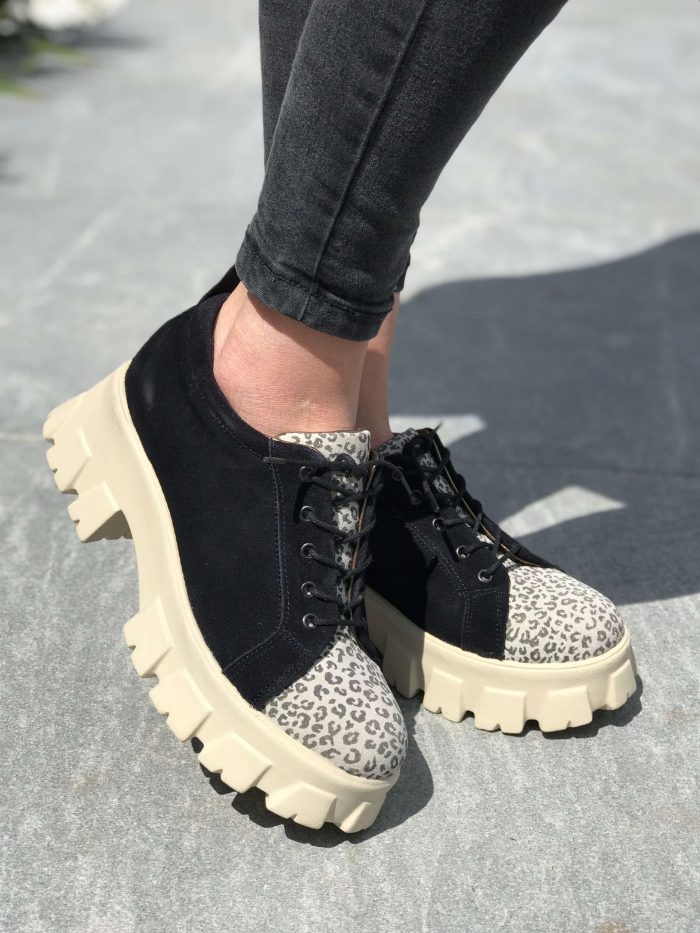 Pantofi piele naturala Nude - imagine 3