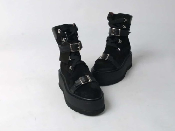Ghete piele naturala Koln black - imagine 4