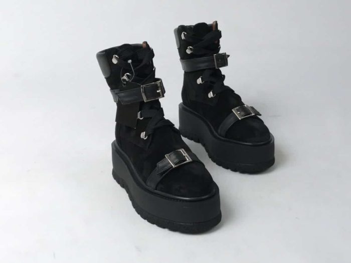 Ghete piele naturala Koln black - imagine 3