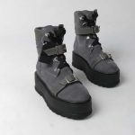 Ghete piele naturala Koln grey