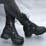 Ghete piele naturala Militara Croco