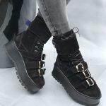 Ghete piele naturala Duna Black