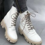 Ghete piele naturala Eforie White