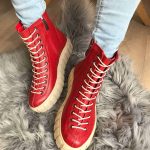 Ghete piele naturala Misttra Red