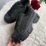 Pantofi piele naturala Nightgreen