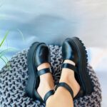 Sandale piele naturala Belti balck