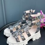 Sandale piele naturala Snake maro