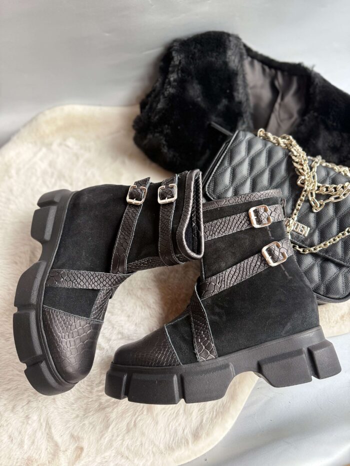 Ghete piele naturala Sandra - imagine 2