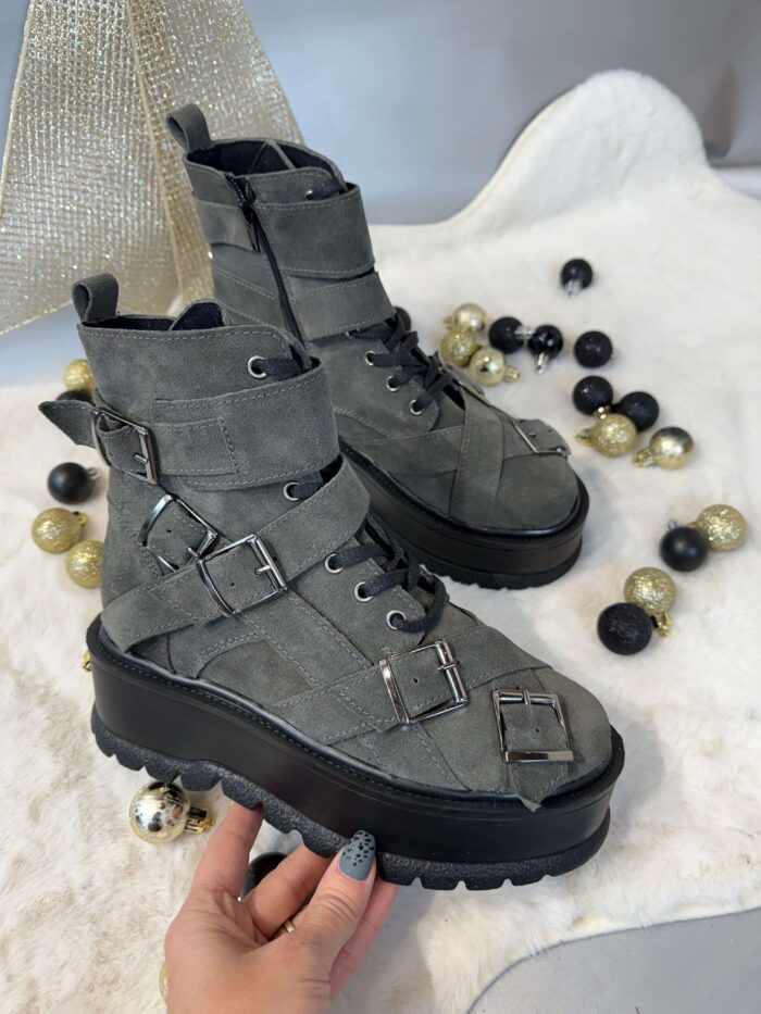 Ghete piele naturala Janet - imagine 2