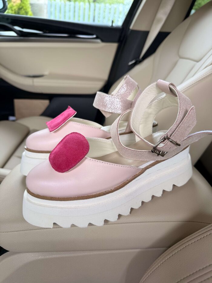 Pantofi piele naturală Elvyra patratele ticlam - imagine 3