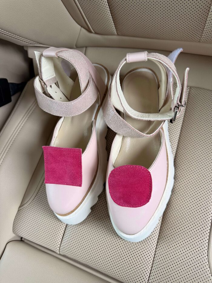 Pantofi piele naturală Elvyra patratele ticlam - imagine 4